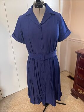 EUC Moon Brand (Sold through Modcloth) Size L  1940’s inspired day dress.